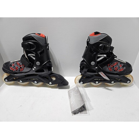 Bladerunner Inline Roller Skates Youth Adjustable Size 5-8 Black Red - Picture 1 of 16